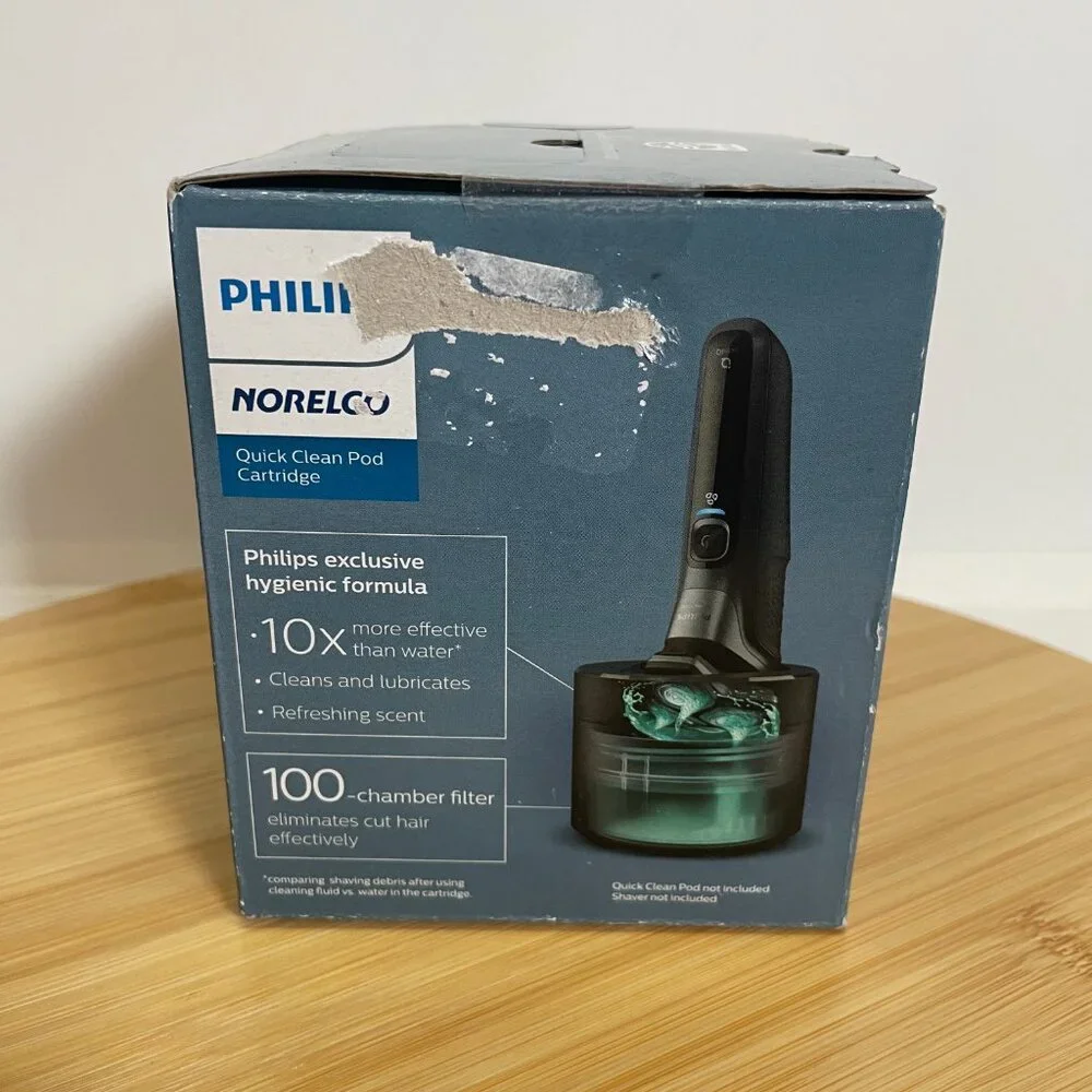 Philips Norelco Quick Clean Pod Cartridge Alcohol Free Electric Shaver Shaving